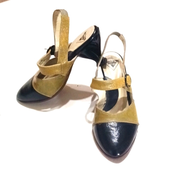 John Fluevog Gold and Black Women's Shoes - Picture 15 of 15